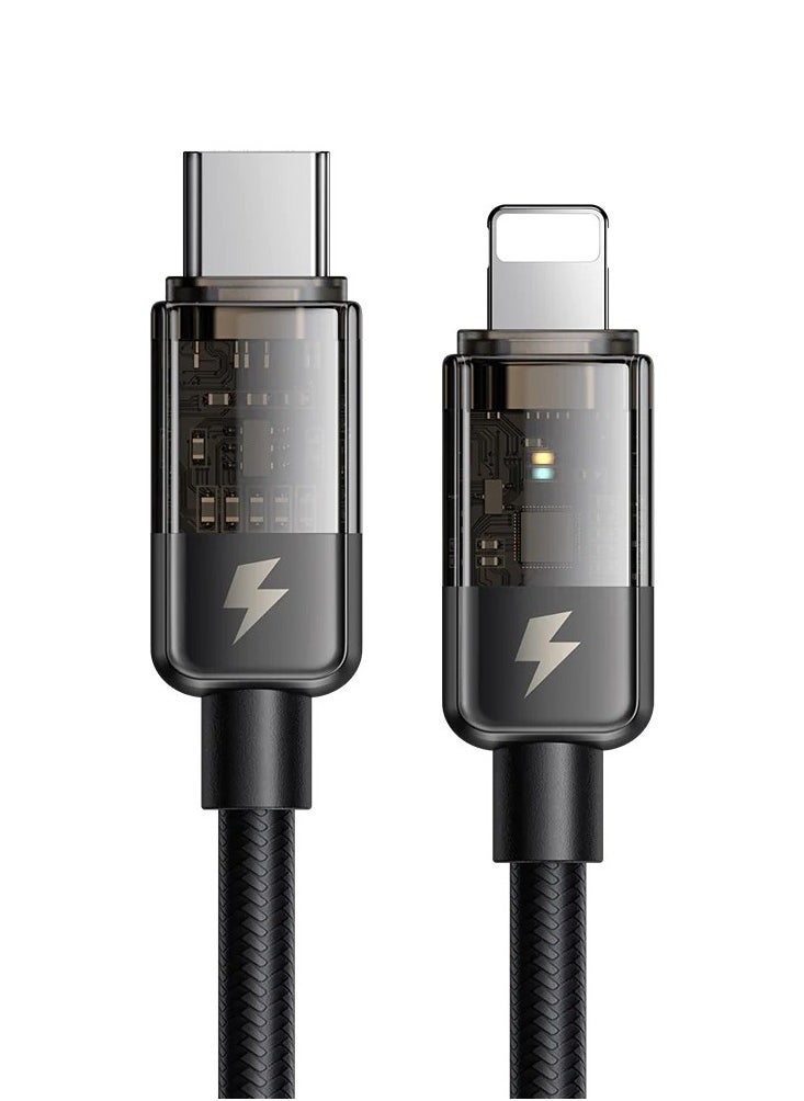 Mcdodo - Cable Auto Power Off Type-C to Lightning Transparent Data 1.8m - Image 1