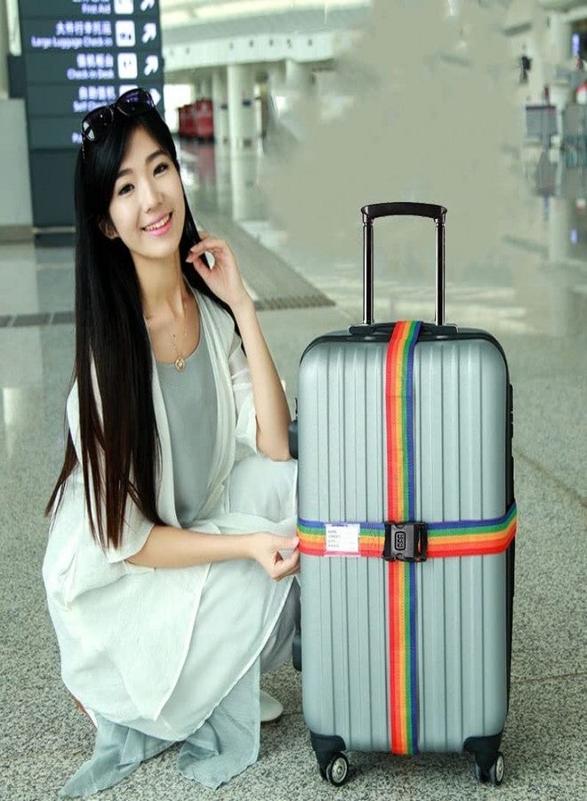Rasdion Luggage Strap for Suitcases, Travel Safety Straps Belt with TSA Number Lock Buckle for Suitcases, Trolleys and All Kind of Luggage (Multicolor) (3) - Image 3