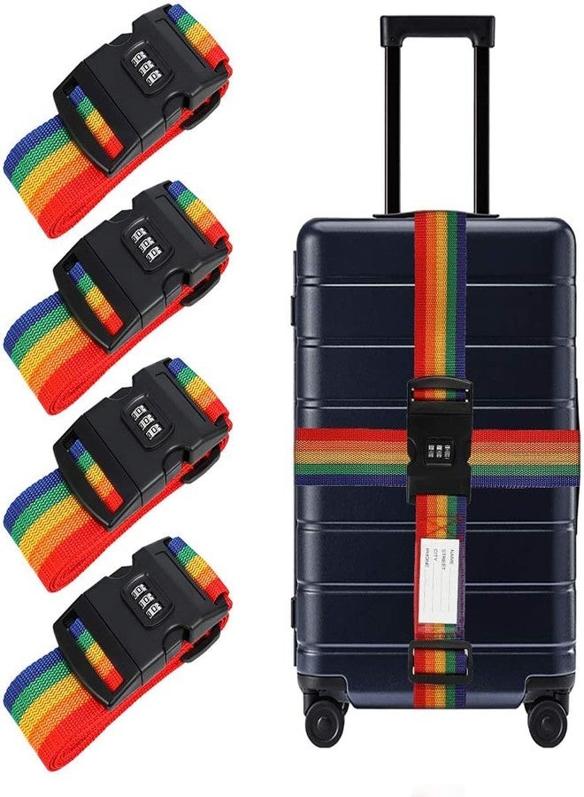 Rasdion Luggage Strap for Suitcases, Travel Safety Straps Belt with TSA Number Lock Buckle for Suitcases, Trolleys and All Kind of Luggage (Multicolor) (3) - Image 2