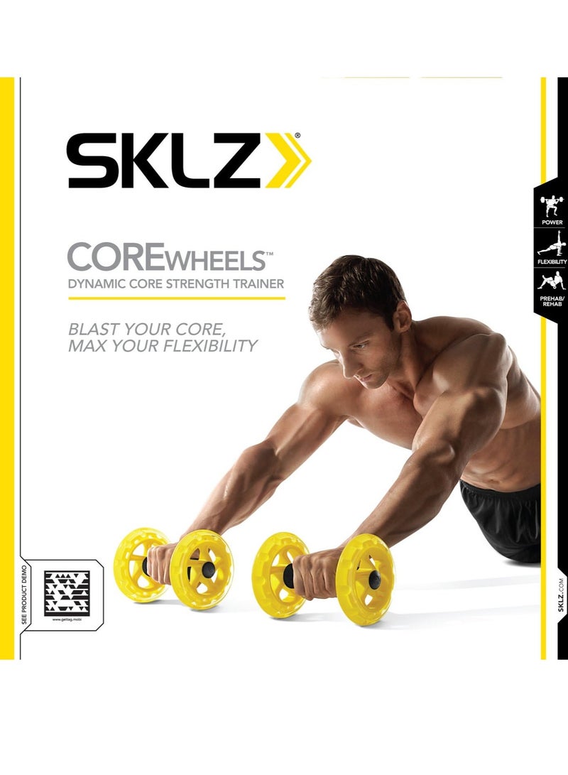 أس كيه أل زي جهاز تدريب عضلات البطن Core Wheels (عبوة من قطعتين) - Image 4
