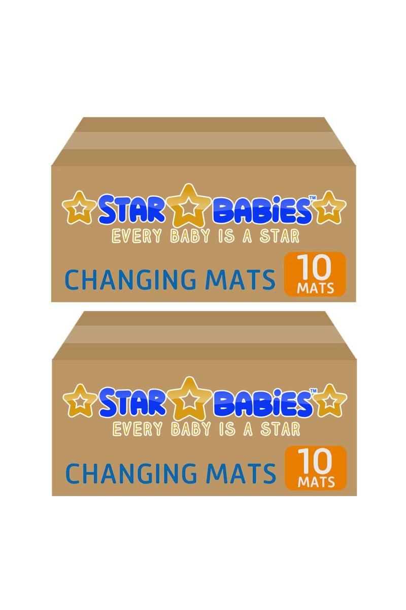 STAR BABiES ستار بيبيز بينك حصيرة تغيير قابلة للتصرف - عبوة من 10 - اشترِ واحدة واحصل على الأخرى مجانًا - Image 1