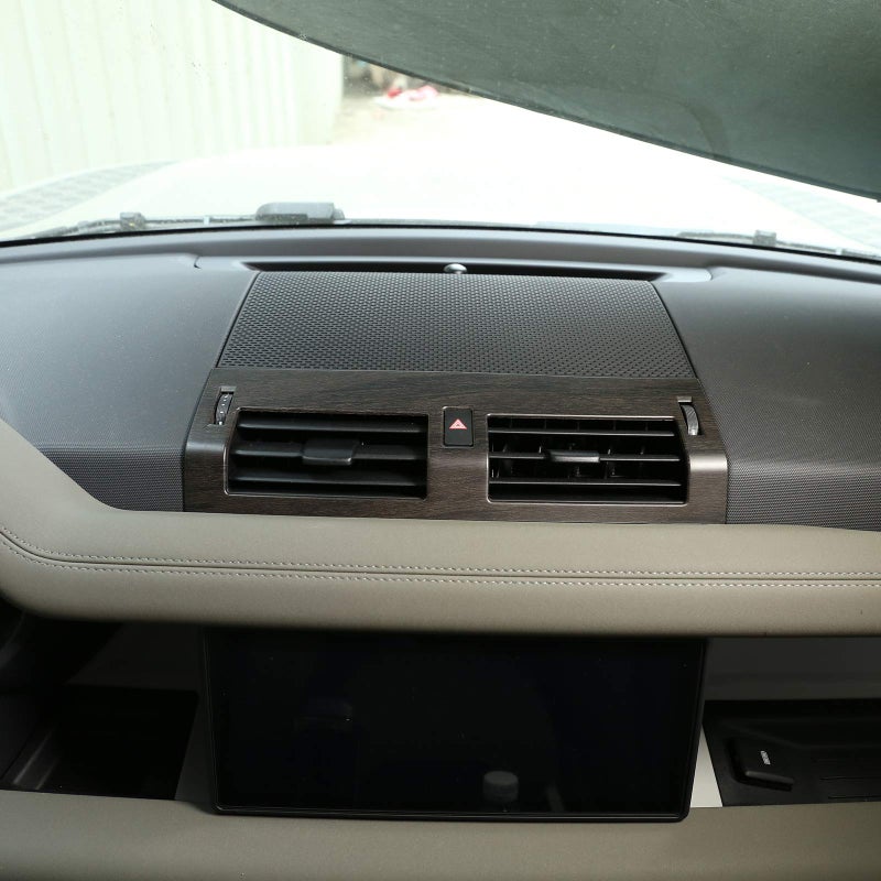 CHEYA 1pcs ABS Car Interior Center Console Air Conditioning Vent Cover Trim for Land Rover Defender 110 2020 Oak Wood Grain