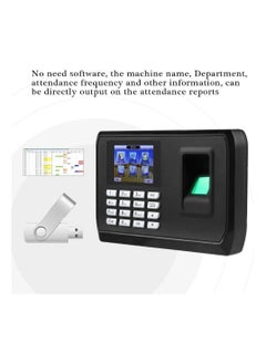 Generic TCP IP USB Biometric Fingerprint Attendance Machine with LCD Screen 3000 Fingerprint Capacity Employee Biometric Fingerprint Time Clock(US Plug)  - Image 5