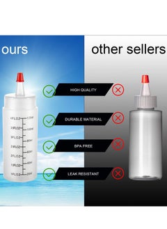 Y&D 22 Pack of 4oz Squeeze Bottles Plastic Small Condiment Bottle with Red Caps for Sauces Icing Cookie Decorating Crafts Liquid  - Image 5