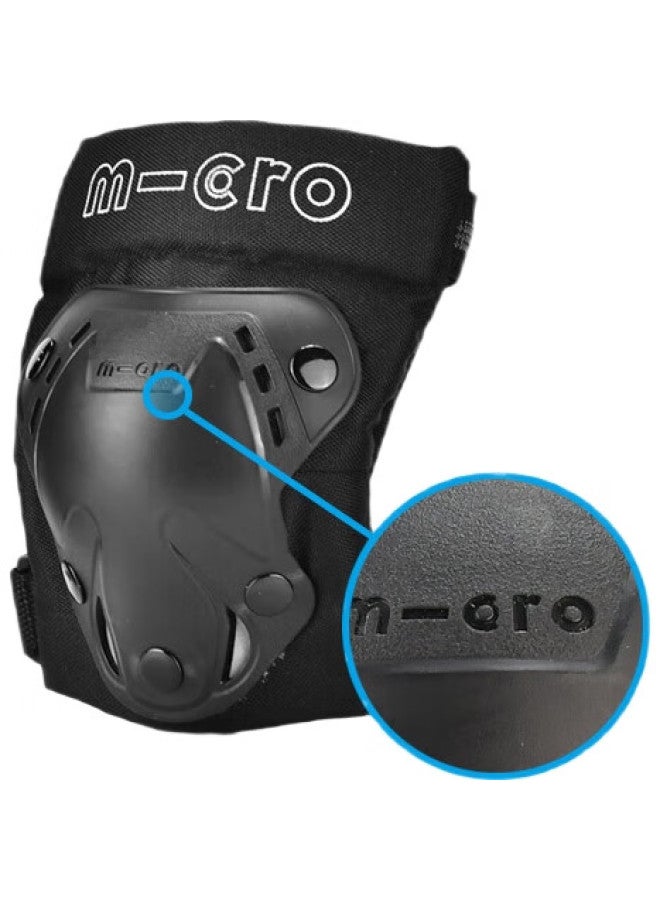 M-Cro مجموعة معدات الحماية للتزلج M-Cro، مجموعة سميكة من ست قطع للتزلج على الجليد، الدراجة، لوح التزلج، واقيات الركبة، واقيات الكوع، واقيات الكف، Mpa أسود، الحجم L - Image 2