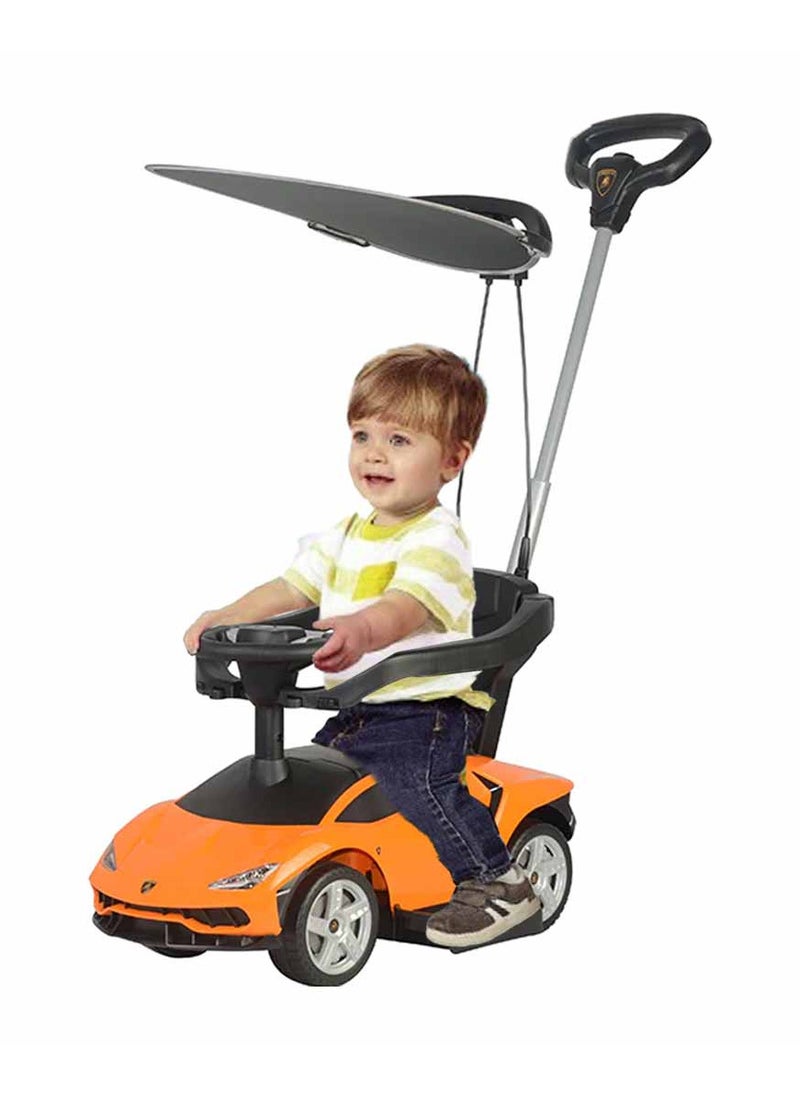 LAMBORGHINI Lamborghini Kids Pusher Car umberlla with handle - Orange  - Image 1
