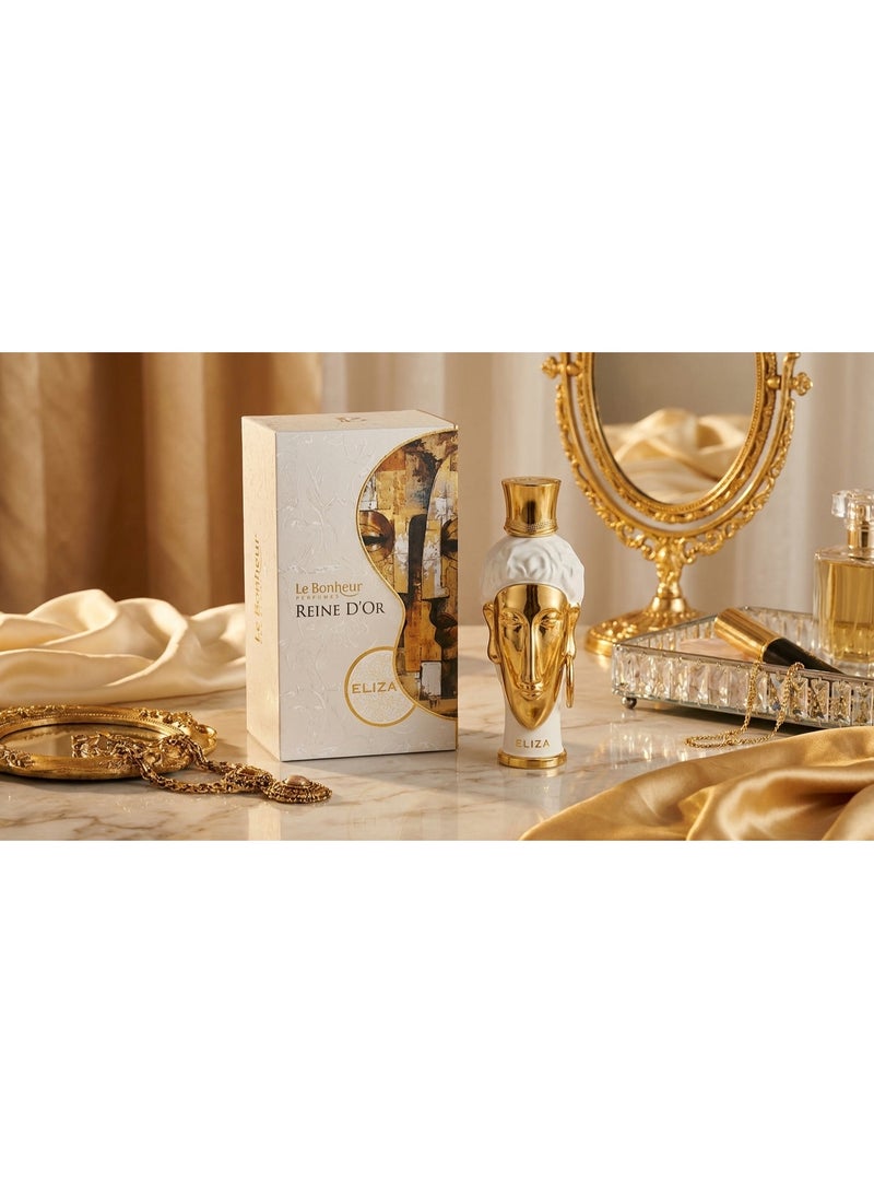 Le Bonheur Perfumes REINE D'OR ELIZA Eau De Parfum 100ml Unisex Luxury Intense Woody Spicy Long Lasting Perfume Spray with Rum, Patchouli, Ambroxan, Pink Pepper, Sweet Pear for Men Women - Image 2
