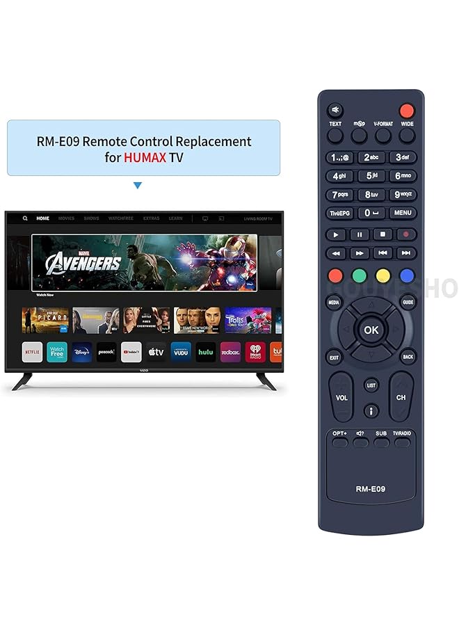 إيروريكس جهاز تحكم عن بعد بديل Rm E09 مناسب لجهاز التحكم عن بعد Humax Rm E09 Rme09 Hd 5400S Hd 5600S - Image 2