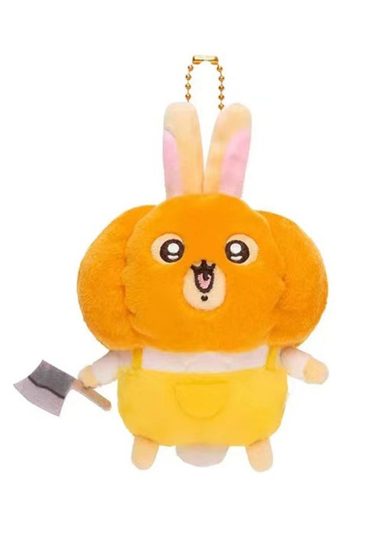 12cm Cute Pumpkin Machete Plush Toy Cute Gift Bag Ornament  - Image 1