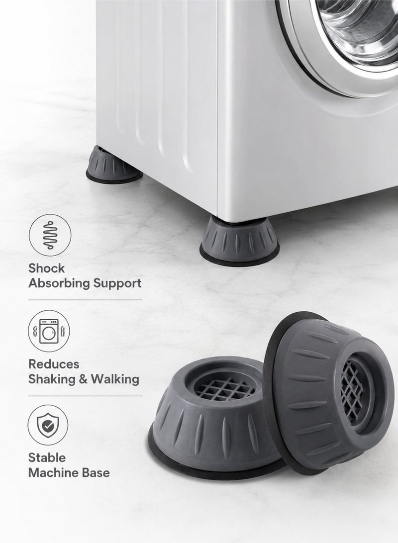 Leoxol Washing Machine Anti Vibration Pads 4pcs | Non Slip Washer Dryer Feet Pads | Shock Absorbing Noise Reducing Floor Protector Pads - Image 2