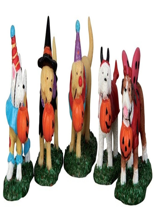 Lemax Spooky Town Trick Or Treating Dogs Set of 5 # 52301