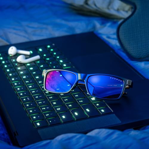 GUNNAR Premium Computer and Gaming Glasses For Men & Women - Advanced Blue Light Blocking Lens Technology For Eye Strain Relief and Anti Fatigue - Riot Amber Tinted Gaming Glasses - Image 5