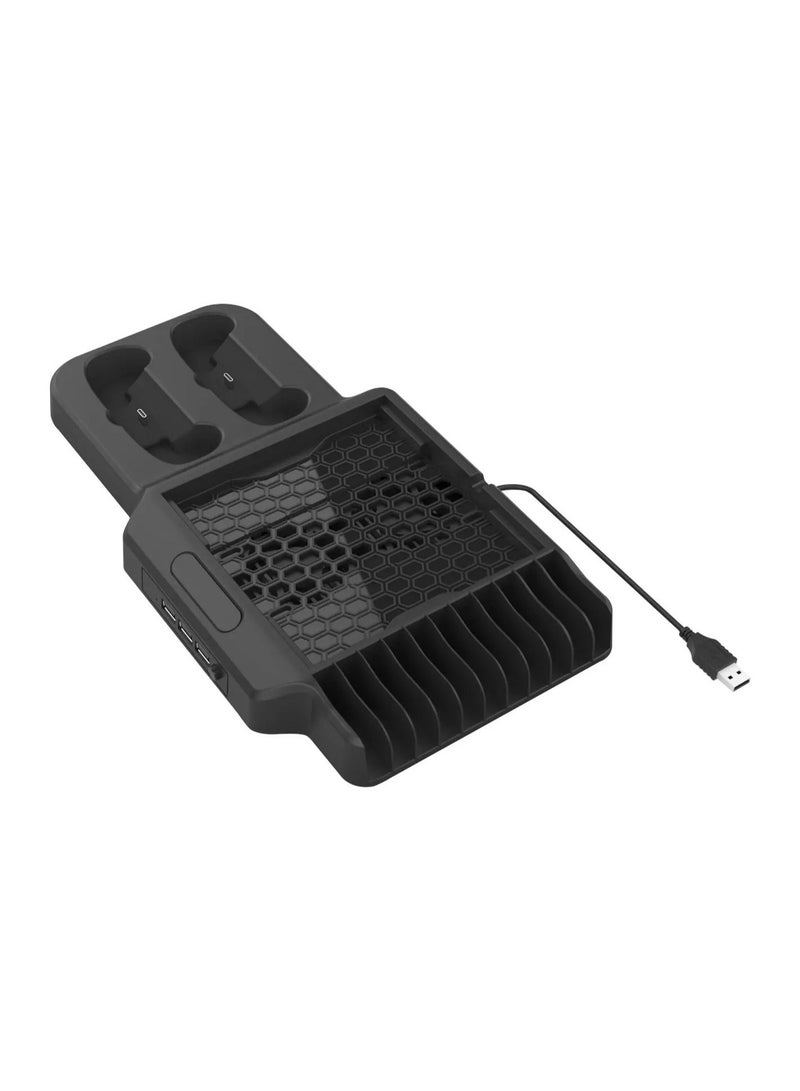 KJH-XSX-009 Vertical Stand For Xboxes Series S X Cooling Fan Charging Dock Disk Rack 3 In 1 Cooer Charger Base