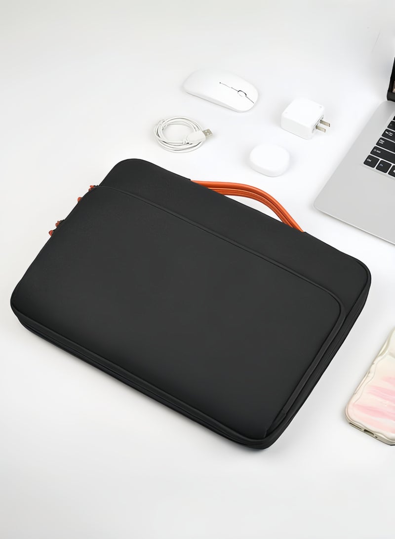 Hiras Laptop Sleeve Bag 14/15.4 inch for Laptop/Notebook/Tablet, Large Capacity Storage, Drop proof And Waterproof Simple Business Computer Bag for Men & Women-Black  - Image 3