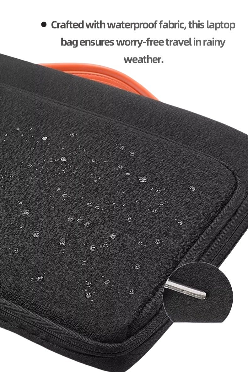 Hiras Shockproof Water Resistant Laptop Bag 14/15.4 inch - Large Capacity Business Travel Tote with Anti-Theft Pockets, Slim Lightweight Design & Luggage Strap, Laptop Bag for Men, Women (Black) - Image 5