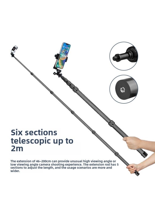 Generic - SLR Camera Center Axis Extension Rod Handheld Mobile Phone Live Selfie Stick Dajiang Zhiyun Feiyu Stabilizer Extension Rod-Color:Black - Image 1