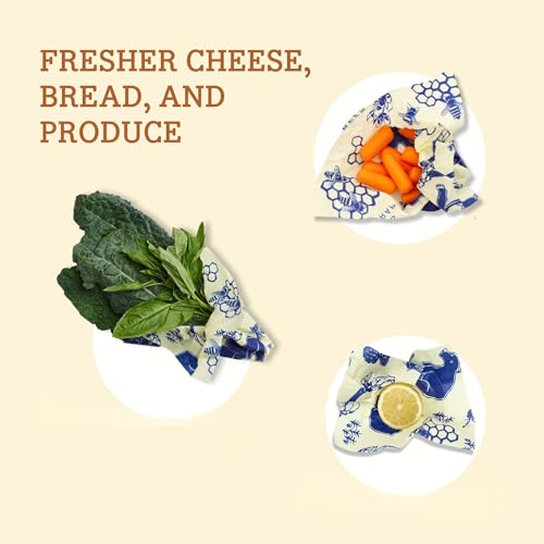 Bee's Wrap Beeswax Wraps for Food - Cut to Size 14x52" Wax Paper Roll - Made in USA Reusable Waxed Paper & Bowl Covers - Organic & Eco-Friendly Alternative to Aluminum Foil, Bees + Bears - Image 4