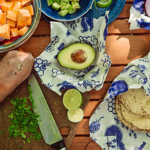 Bee's Wrap Beeswax Wraps for Food - Cut to Size 14x52" Wax Paper Roll - Made in USA Reusable Waxed Paper & Bowl Covers - Organic & Eco-Friendly Alternative to Aluminum Foil, Bees + Bears - Image 5
