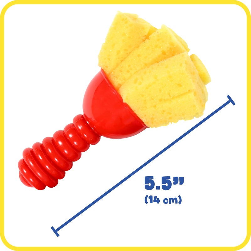 READY 2 LEARN Textured Art Tools - Set of 4 - Jumbo Paint Brushes for Toddlers and Kids - Set 2 - DIY Patterns and Effects, Plastic, Multicolor - Image 5