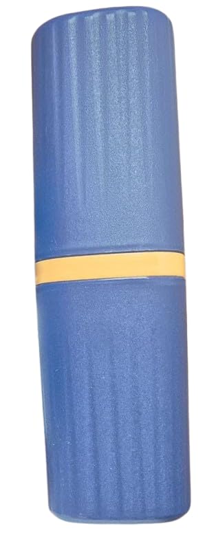 Pranjal MegaDeals Travel Toothbrush Cup Case | Portable Toothbrush Holder Case for Traveling Camping, Business Trip and School, Plastic Toothbrushes Toothpaste Set (Blue) - Image 1