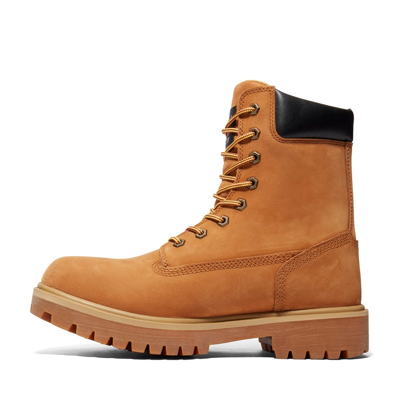 Timberland PRO Men's Direct Attach 8 Inch Soft Toe Insulated Waterproof Industrial Work Boot, Wheat-2024 New, 8.5 - Image 2