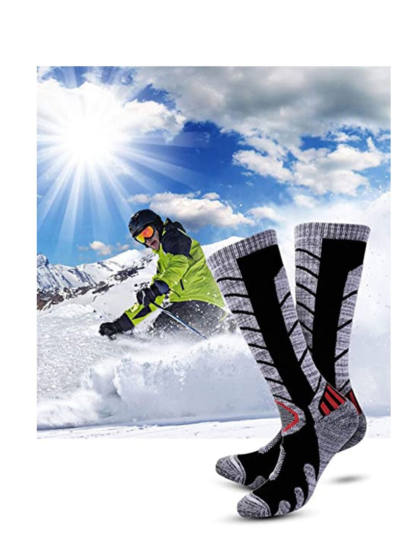 SYOSI - Knee High Compression Socks, Sports Comfortable Socks, Fit Athletic Ski Socks, Snowboarding Socks, Skiing Calf Socks, Winter Long Socks for Women Men Sport Running Travel (2Pairs) - Image 1