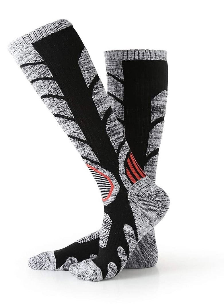 SYOSI - Knee High Compression Socks, Sports Comfortable Socks, Fit Athletic Ski Socks, Snowboarding Socks, Skiing Calf Socks, Winter Long Socks for Women Men Sport Running Travel (2Pairs) - Image 1