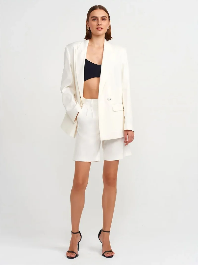Dilvin DILVIN High-Waist Belted Wide-Leg Shorts