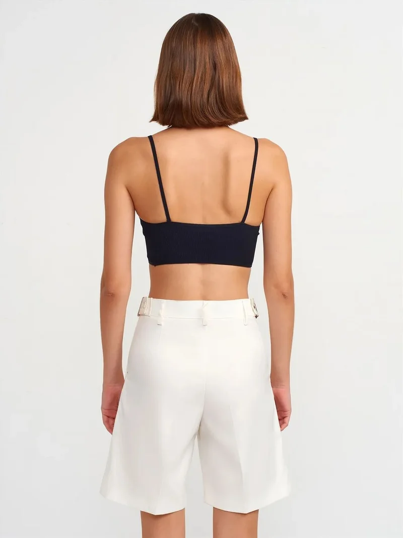 Dilvin DILVIN High-Waist Belted Wide-Leg Shorts
