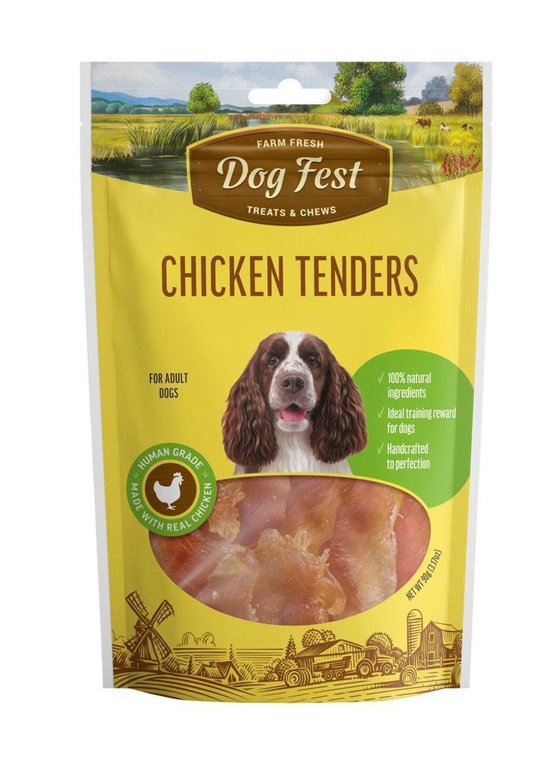 Dog Fest Chicken Tenders Treats For Adult Dogs 90G  - Image 1