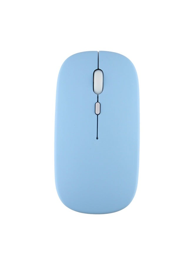 Direct Supply Applicable Mobile Phone Computer 2.4g Wireless Bluetooth Mouse Dual-mode Three-mode 5.2 Mute Silent Mouse-Color:189D Dual Mode Enhanced Edition Sky Blue - Image 1