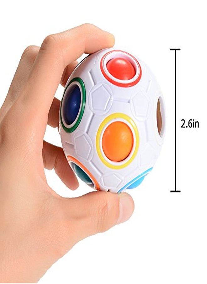 null - ThinkMax Magic Ball Rainbow Ball, 3D Puzzle Magic Ball Fidget Cube Toy for Children (Pack of 2) - Image 1