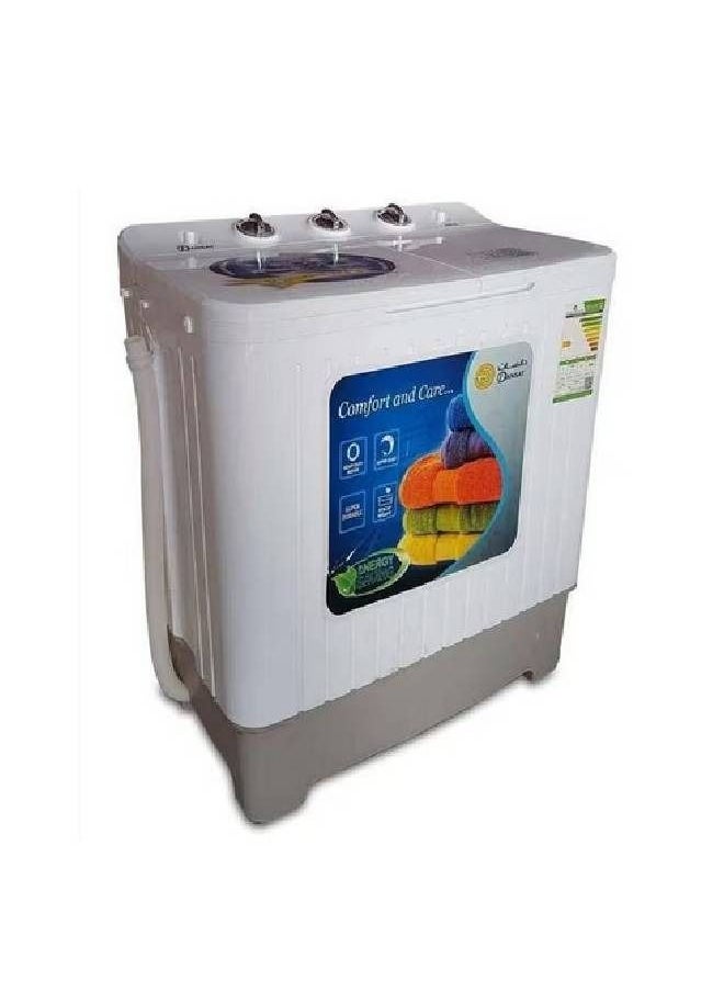 Dansat - Twin Tub Washing Machine 7 Kg, White - DWT8021LW - Image 1