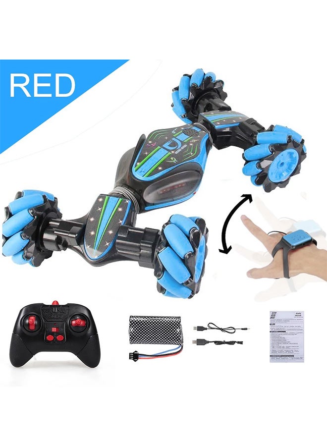 إسكدنيا سيارة ستانت متعددة التضاريس على الوجهين بعجلات بلاستيكية متينة تدور 360 درجة وموسيقى مبهجة 38x29x15.5سم - Image 4