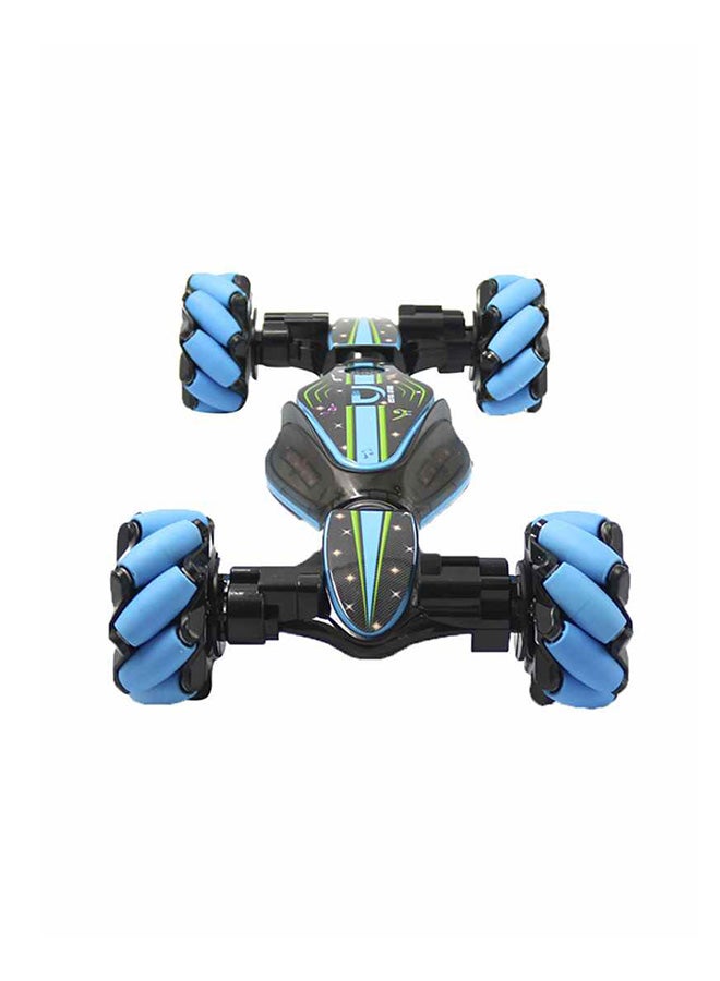 إسكدنيا سيارة ستانت متعددة التضاريس على الوجهين بعجلات بلاستيكية متينة تدور 360 درجة وموسيقى مبهجة 38x29x15.5سم - Image 1