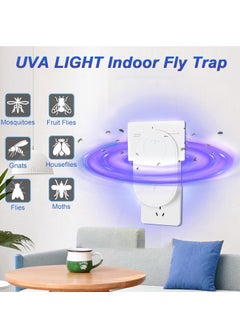 Necomi 2 Piece Adhesive Mosquito Trap + 12 Piece Adhesive Cards, Indoor Mosquito Trap, Captures Houseflies, Fruit Flies and Mosquitoes with Night Light  - Image 2