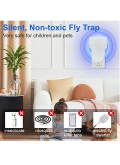 Necomi 2 Piece Adhesive Mosquito Trap + 12 Piece Adhesive Cards, Indoor Mosquito Trap, Captures Houseflies, Fruit Flies and Mosquitoes with Night Light  - Image 3