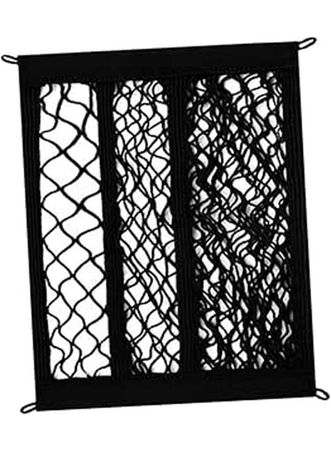 Black Elastic Cargo Net for Electric Bikes Outdoor Weather Resistant Storage Mesh Organizer - Image 1