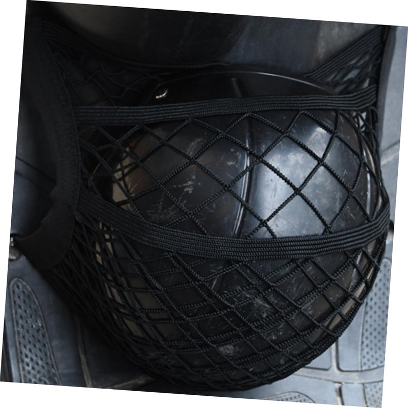 Black Elastic Cargo Net for Electric Bikes Outdoor Weather Resistant Storage Mesh Organizer - Image 5