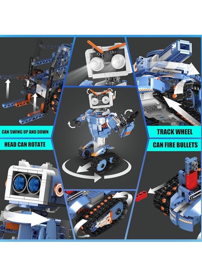 mould king - 15078 Educational Remote Control Robot Building block toy, Remote & APP Controlled 5-in-1 RC Robot/Tracked Car/Tank for Boys Girls Ages 8+ Year Old,903 PCS STEM Building Block Toys Gift for Kids - Image 1