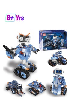 15078 Educational Remote Control Robot Building block toy, Remote & APP Controlled 5-in-1 RC Robot/Tracked Car/Tank for Boys Girls Ages 8+ Year Old,903 PCS STEM Building Block Toys Gift for Kids