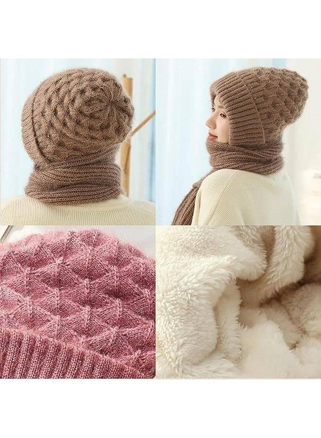 TickTrove Women’s 2-in-1 Integrated Hat & Scarf Multicolour - Image 3