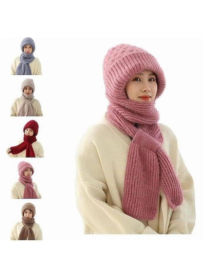 TickTrove Women’s 2-in-1 Integrated Hat & Scarf Multicolour - Image 1