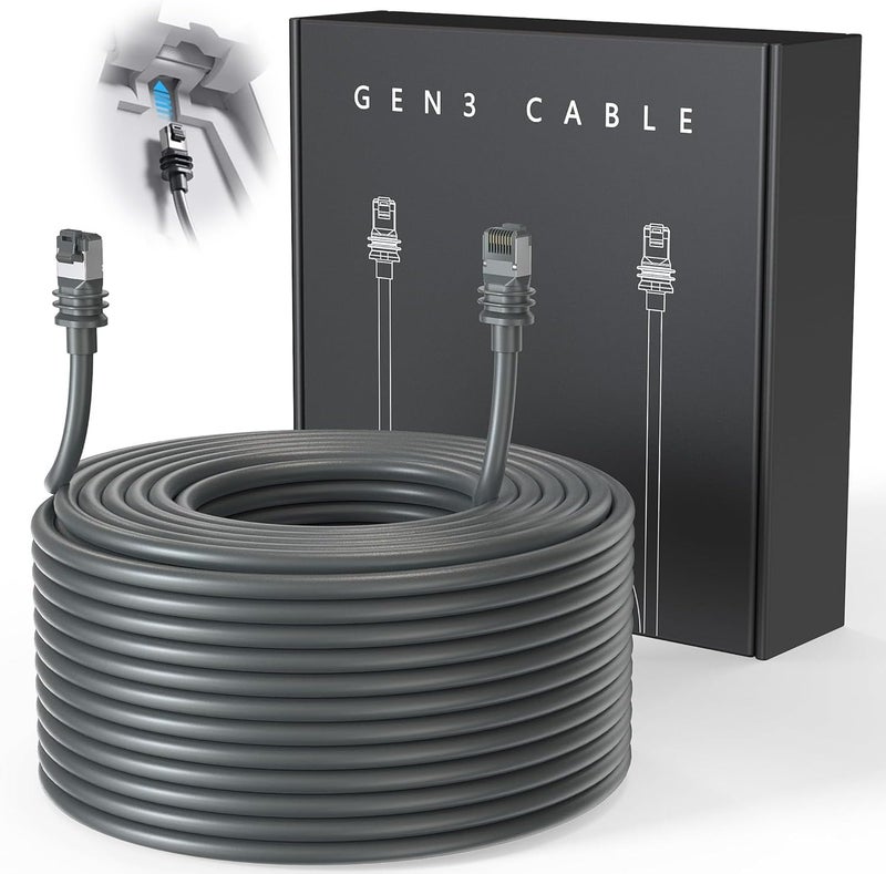 Waterproof Cable, 15m for Starlink Gen 3 Outdoor Extension, Replacement Cable for Starlink - Image 1