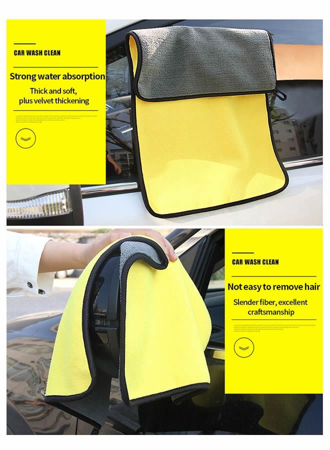3 Piece Car Soft Microfiber Absorbent Wash Cleaning Polish Cloth Small 30 x 30 cm - Image 3