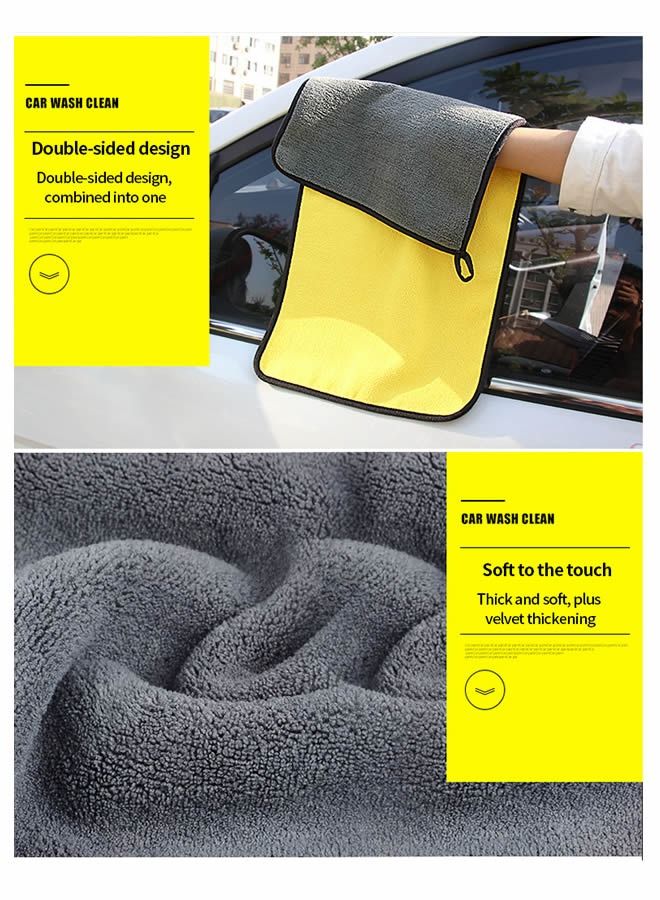 3 Piece Car Soft Microfiber Absorbent Wash Cleaning Polish Cloth Small 30 x 30 cm - Image 4