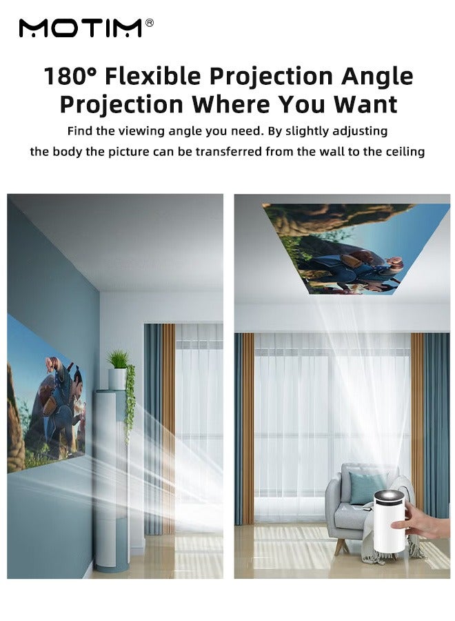 Motim Projector Android HY300 PRO, Portable HD Home Video Projector, Automatic Keystone Correction, 4K/ 200 ANSI Smart Projector with 2.4/5G - Image 4