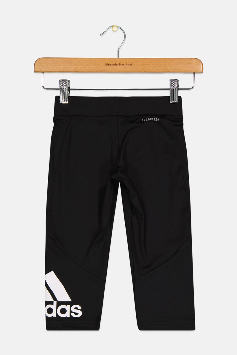 Adidas Kids Girl Brand Logo Training Shorts, Black - Image 2