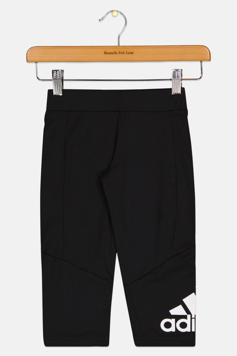 Adidas Kids Girl Brand Logo Training Shorts, Black - Image 1