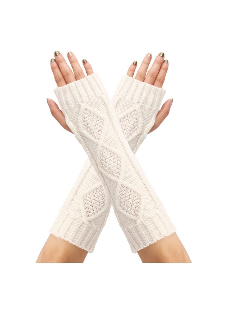 Loquat - Fingerless Knitting Cotton Gloves Sleeves - Image 1
